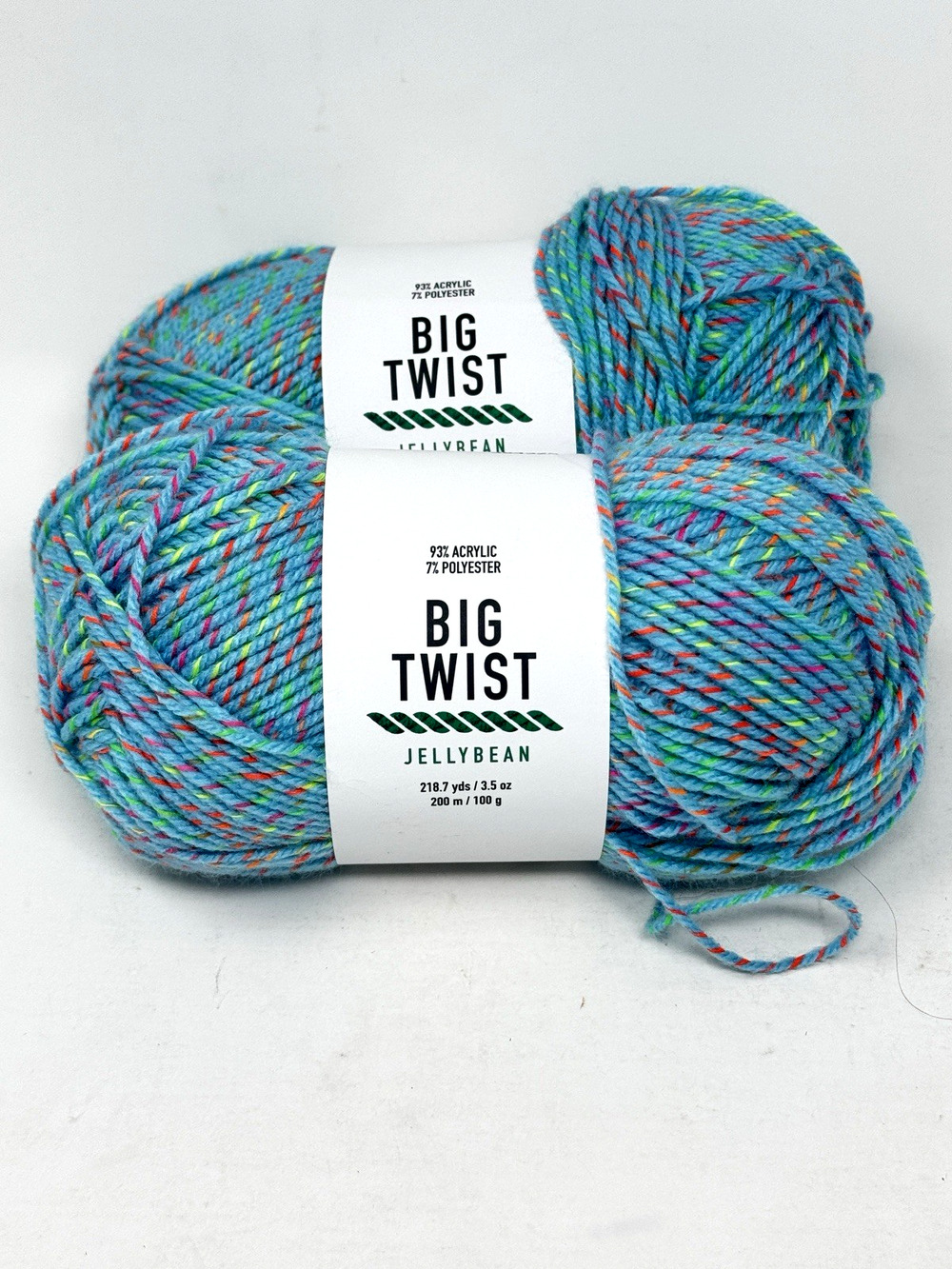 Big Twist Jelly Bean Yarn Lot of 2 Superman Ice Cream